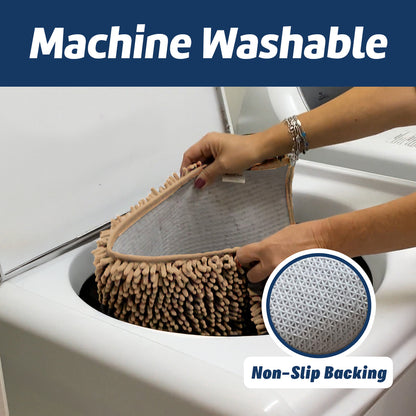Muddy Mat® Bathroom Rugs set, Bath Mats (20”x30”) with U Shaped Toilet Mat (20”x20”)